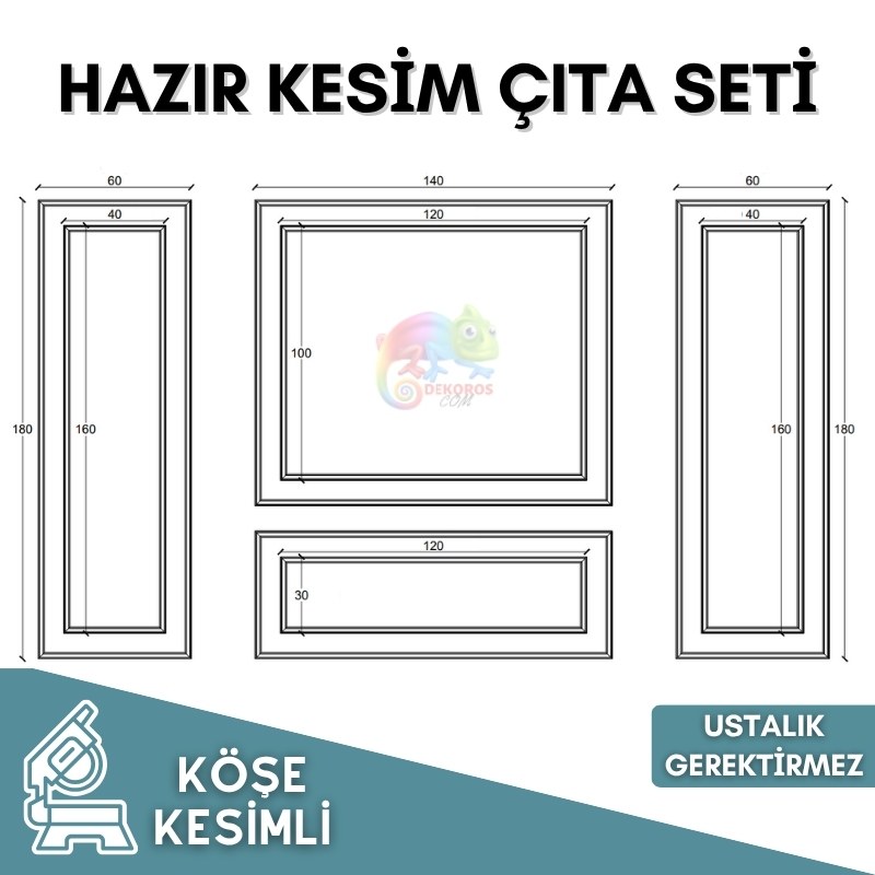 Boyanabilir Duvar Çıta Seti | Kolay Montajlı Dekoratif Panel 004