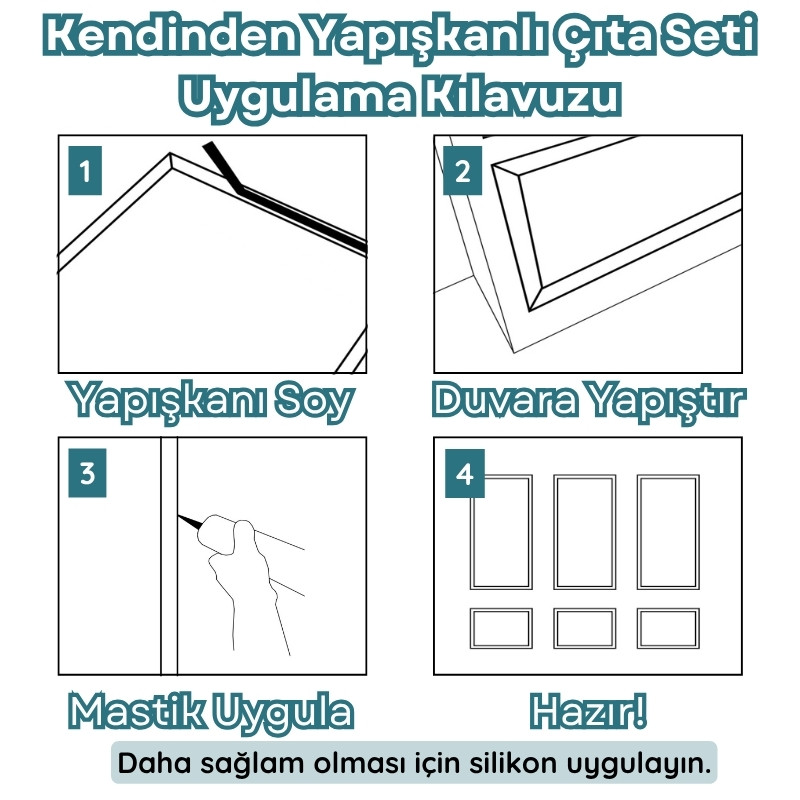Kendinden Yapışkanlı Çıta Seti Uygulama Kılavuzu
