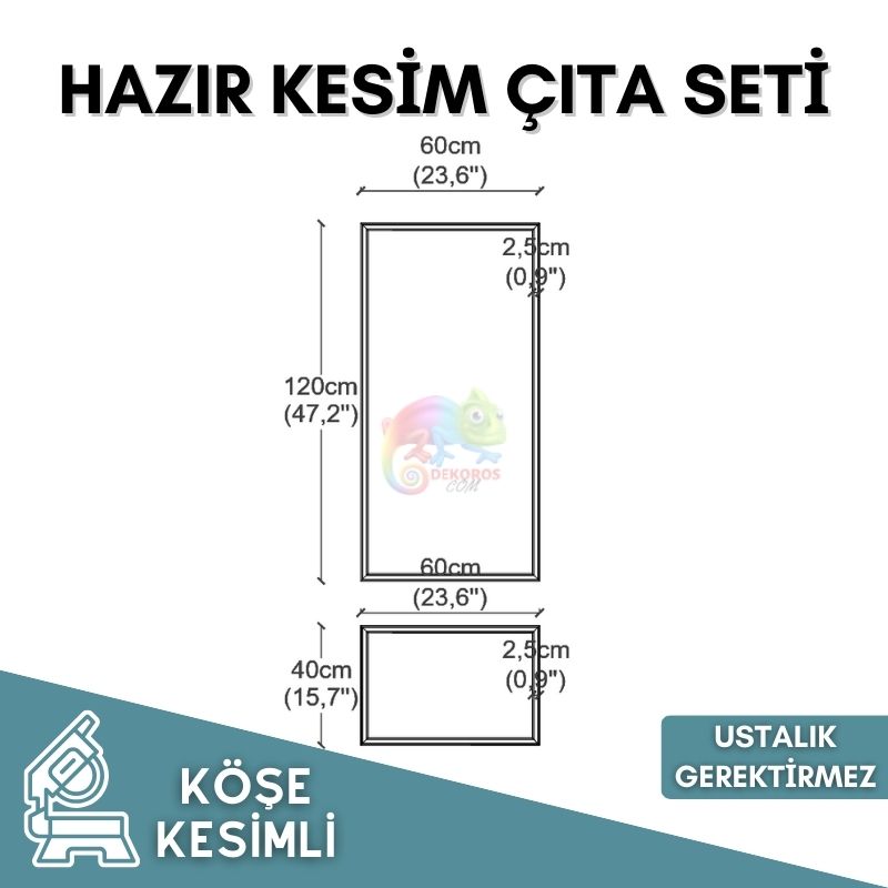 Modern Görünümlü Hazır Kesim Çıta Seti Soy Yapıştır 017