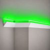 Yeşil ışıklı ACL-008 LED kanallı beyaz kartonpiyer profil detayı