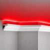 Kırmızı tavan aydınlatmalı ACL-011 LED kanallı kartonpiyer profil detayı