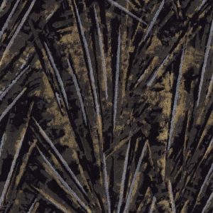 Tudor 3510-01 duvar kağıdı deseni – koyu siyah altın yaprak dokulu modern vinil wallpaper