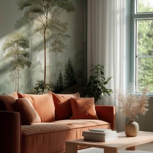 Huzurlu Orman Manzaralı Modern Duvar Kağıdı YD-05007