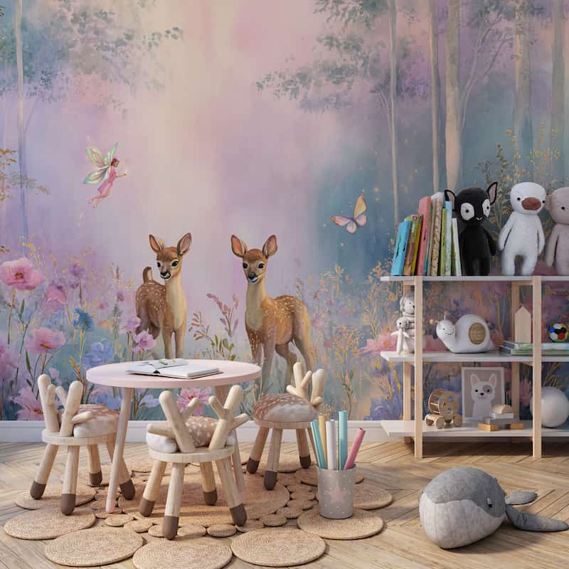 Masalsı Bambi Çocuk Odası Duvar Kağıdı