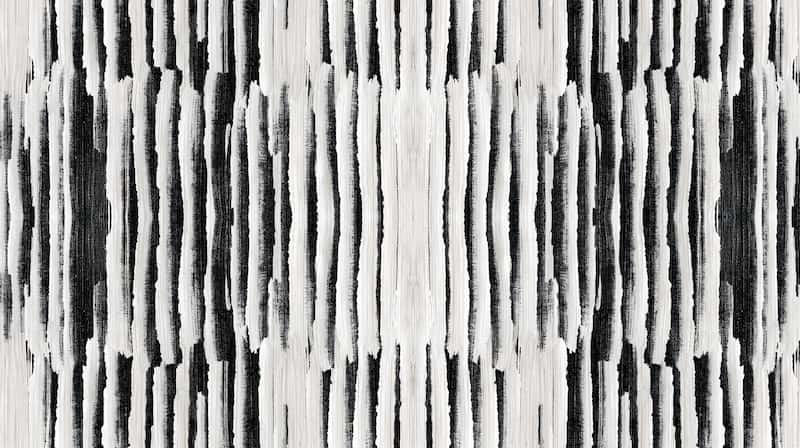 Modern Geometrik Siyah Beyaz Çizgi Desenli Soyut Duvar Kağıdı YMO-06014