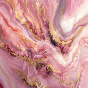 Pembe Mermer Desenli ve Altın Işıltılı Özel Tasarım Duvar Kağıdı YS-04058
