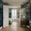 Yağlı Boya Dokulu Gizemli Orman Yatak Odası Duvar Kağıdı YM-30032