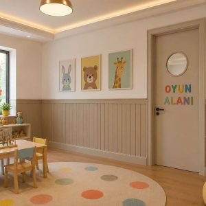 Ana okulu duvar lambri yarım panel