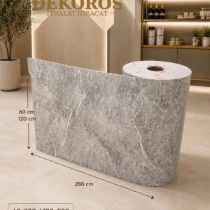 Kendinden yapışkanlı gri mermer panel DKS6200 60x280 ve 120x280 cm eksiz duvar kaplama