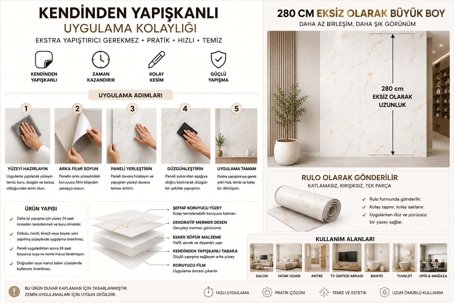 köpük mermer panel uygulaması nasıl yapılır?
