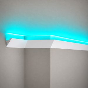 ACL-008 LED kanallı beyaz boyanabilir kartonpiyer modern tavan dekorasyonu