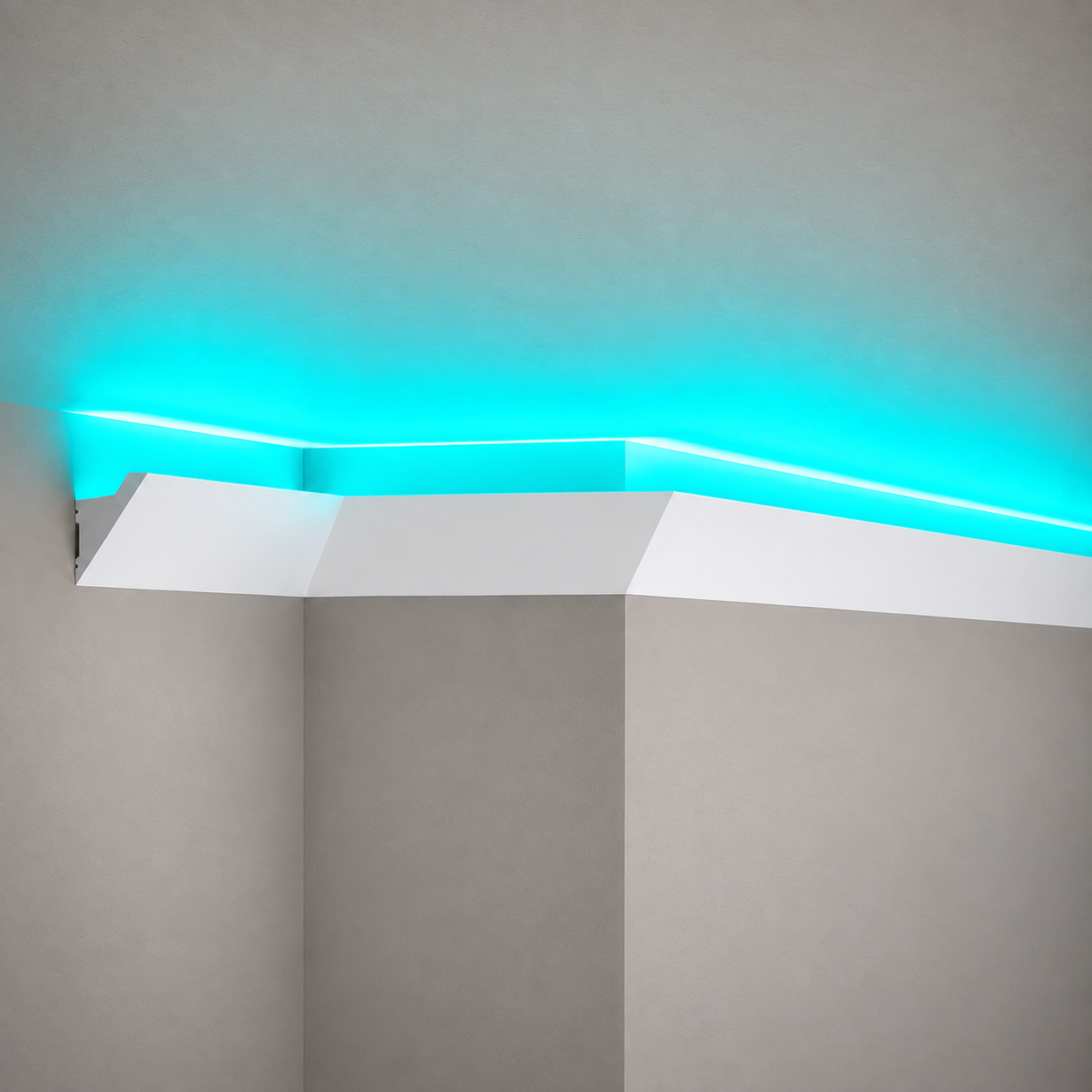 ACL-008 LED kanallı beyaz boyanabilir kartonpiyer modern tavan dekorasyonu